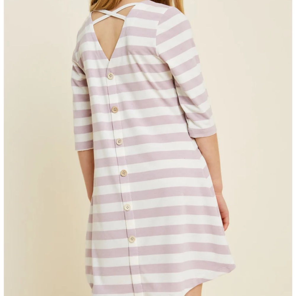 Button Down Cross-Back Mini Dress - Picture 2 of 12